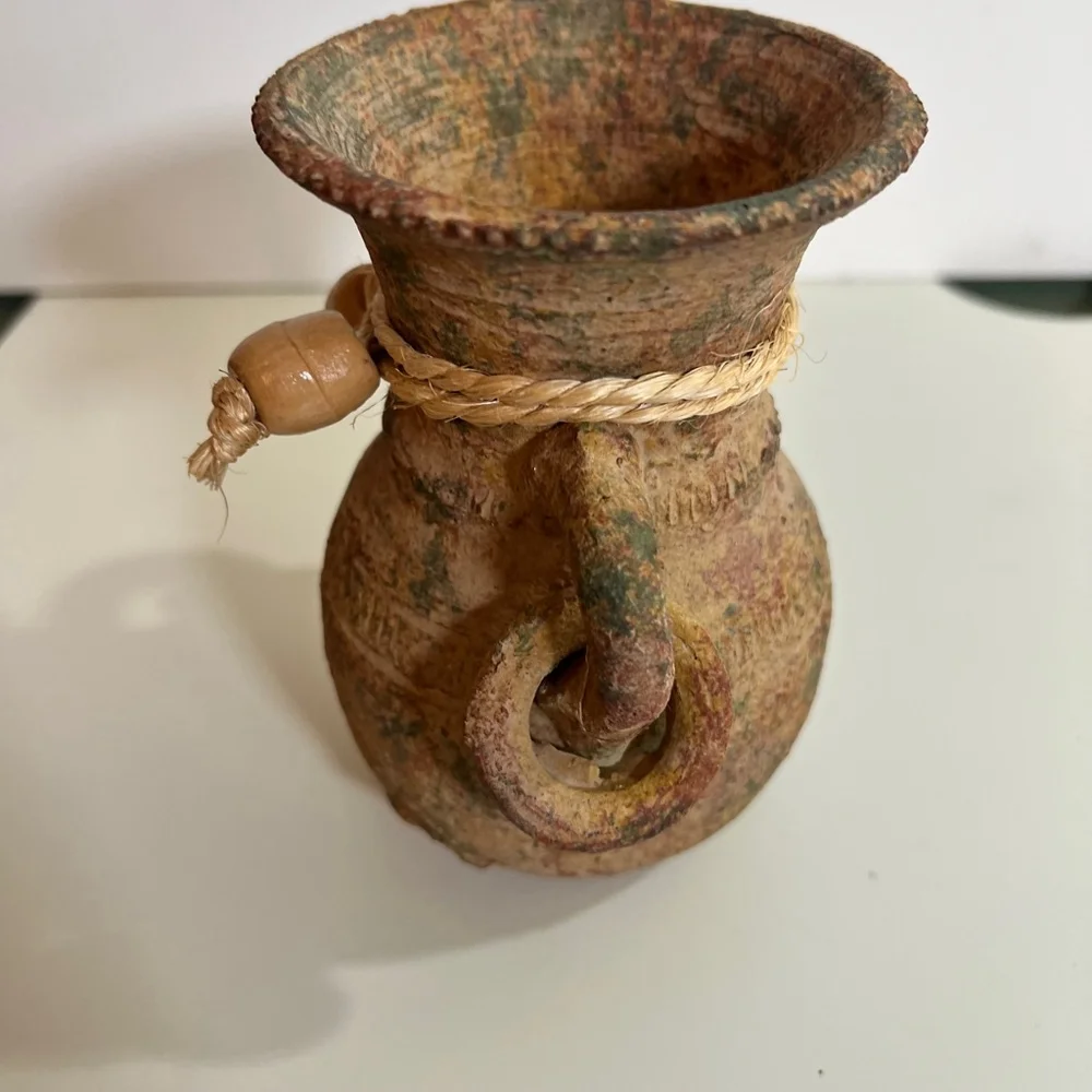 Vintage Unbranded Vase, pottery Home Decor, 5 inches, Brown‎ - Picture 2 of 10
